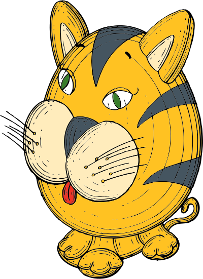 Cat figurine clipart