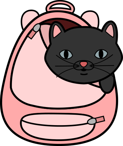 Cat In A Bag clipart