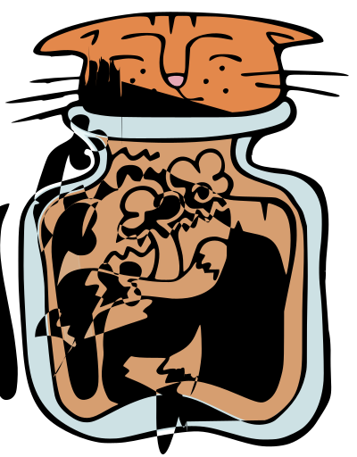 Cat in Jar - Colour Remix clipart