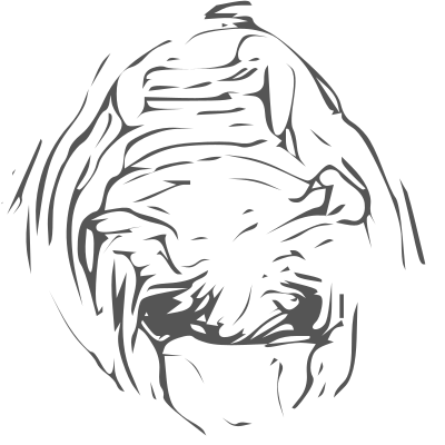 Cat mouth roaring clipart