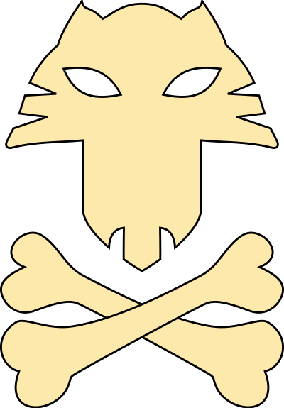 Cat pirates symbol clipart