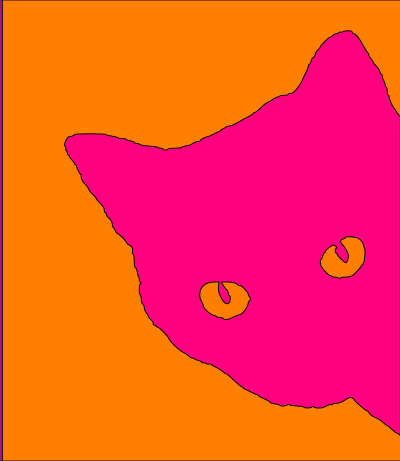 Cat remix vivid pink clipart