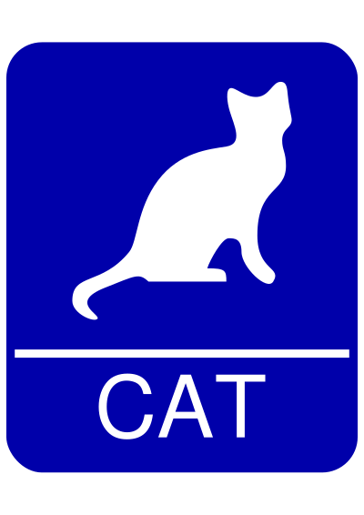 Cat Restroom Sign clipart