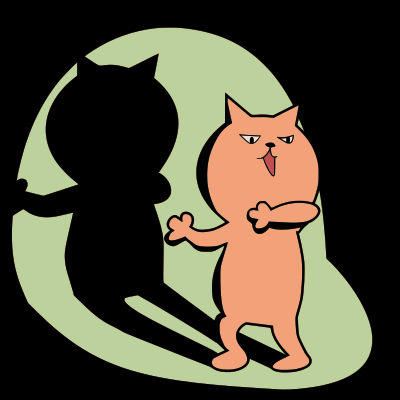 Cat shadow clipart