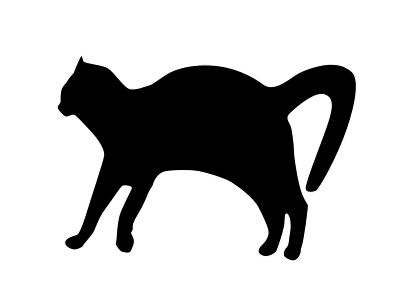 Cat silhouette2 clipart