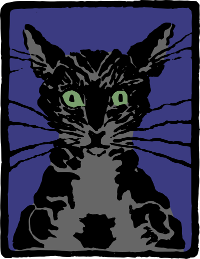 Cat Stamp - Colour Remix clipart