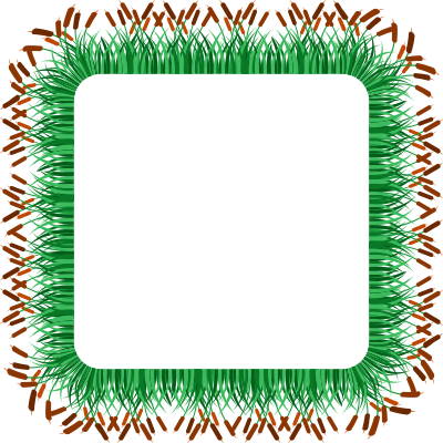 Cat Tails And Grass Frame 2 clipart
