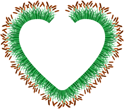 Cat Tails And Grass Frame 3 clipart