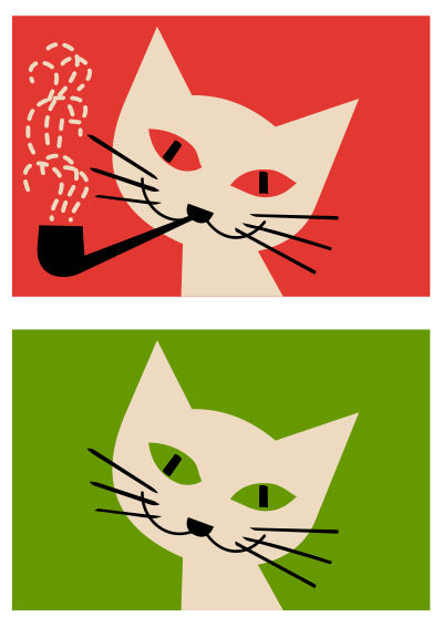 Cat that quit smoking clipart