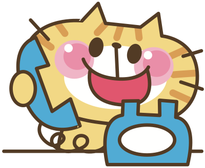 Cat using telephone clipart