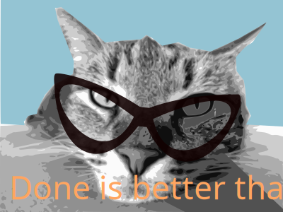 Cat with eyewear clipart