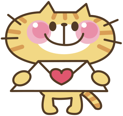 Cat with Letter clipart