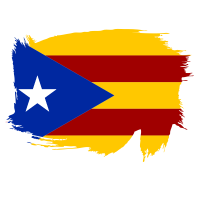 Catalan Independentist Brush Flag clipart