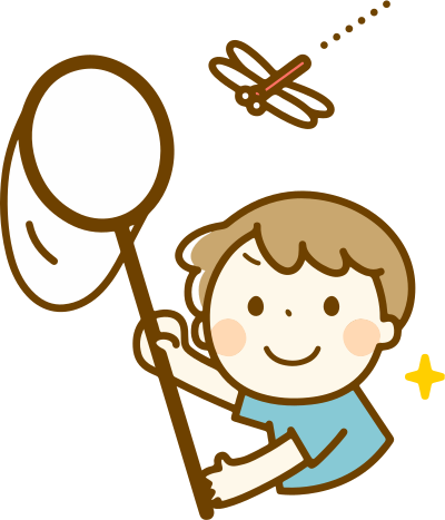 Catching a Dragonfly clipart