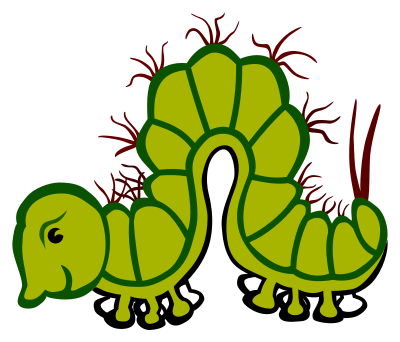 Caterpillar - coloured clipart