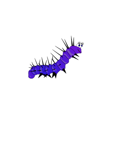 Caterpillar gusano clipart