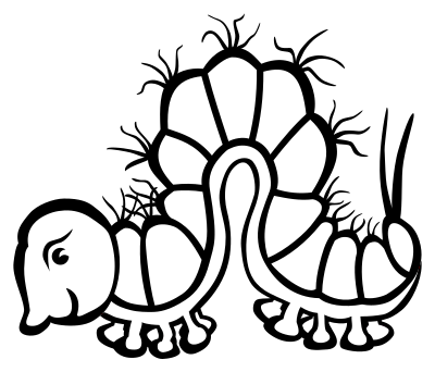 Caterpillar - lineart clipart