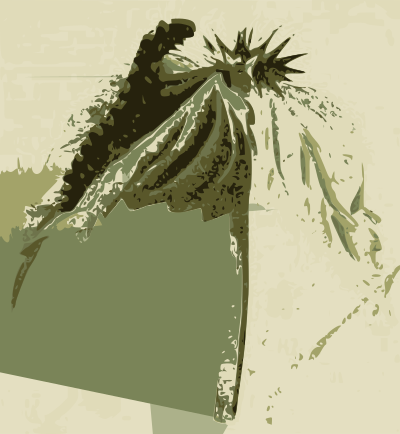 Caterpillar on a Leaf clipart