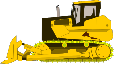 Caterpillar tractor clipart