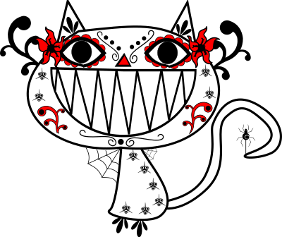 Catrina Color Smily Cat clipart