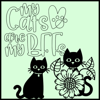 Cats BFF clipart