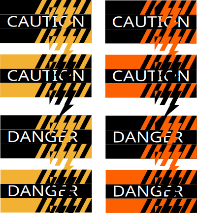 Caution and Danger Signs clipart