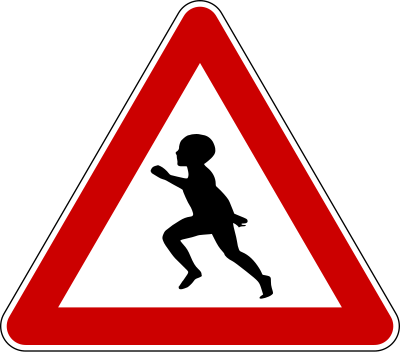 Caution child 02 clipart