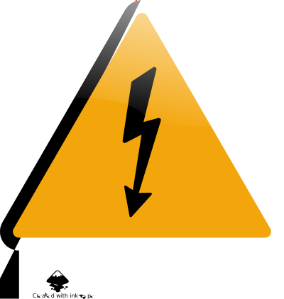 Caution high voltage clipart
