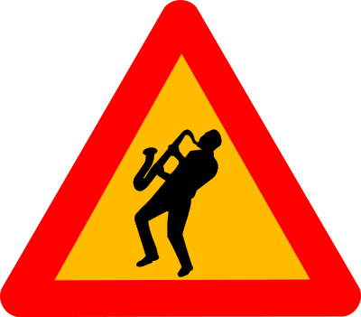 Caution jazz clipart