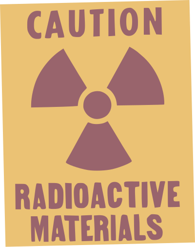 Caution! Radioactive materials clipart