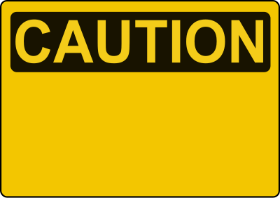 Caution sign template clipart