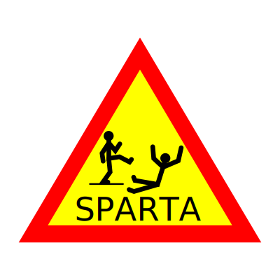 Caution SPARTA! clipart