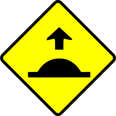 Caution-speed hump clipart