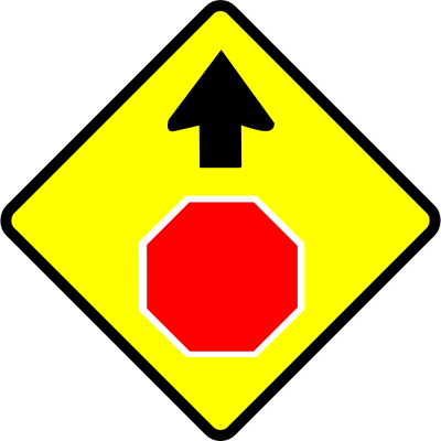 Caution-stop sign clipart