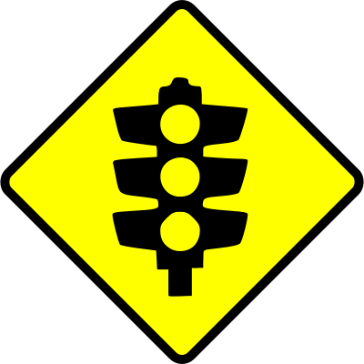 Caution-traffic lights clipart