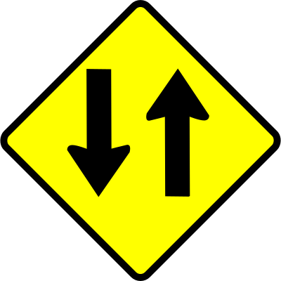 Caution-two way clipart