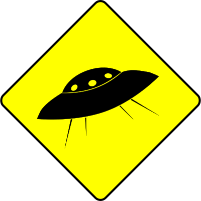 Caution UFO clipart