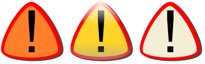 Cautions, Warnings. Precaucion, Alertas. clipart