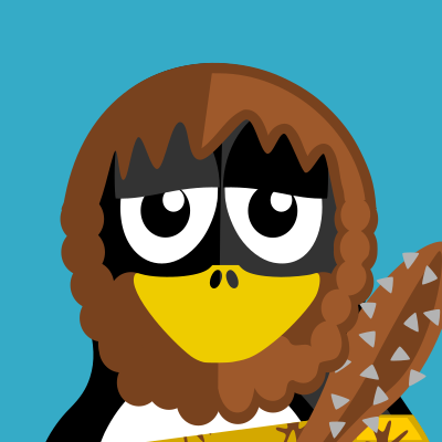 Caveman Penguin clipart