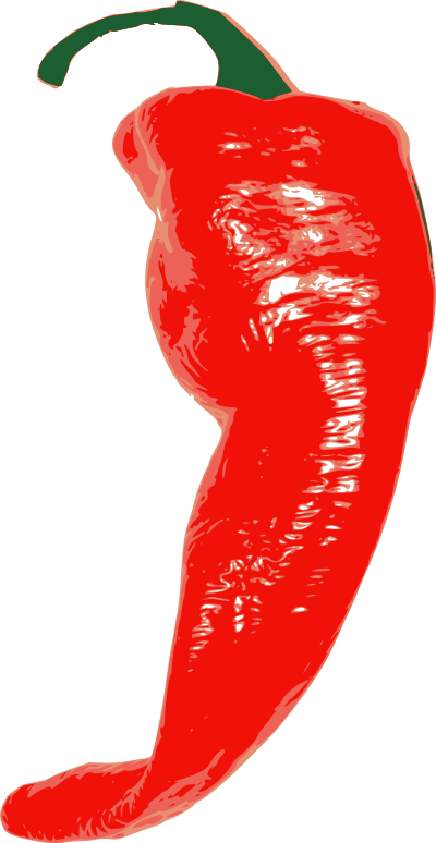 Cayenne red chili pepper clipart