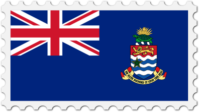Cayman Islands flag stamp clipart