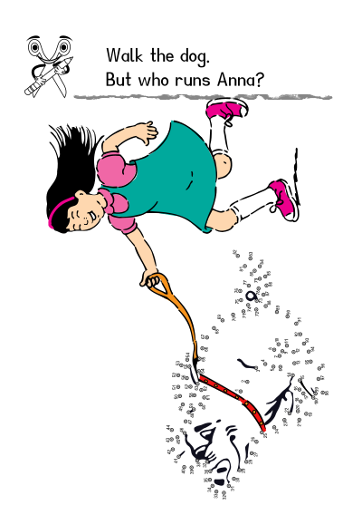 CB boring day - Walk the dog clipart