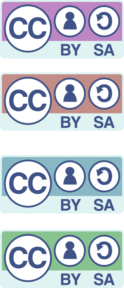 CC-BY-SA badges clipart