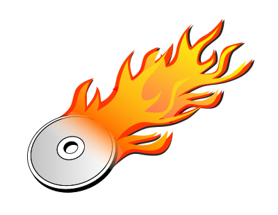 CD/DVD burn clipart