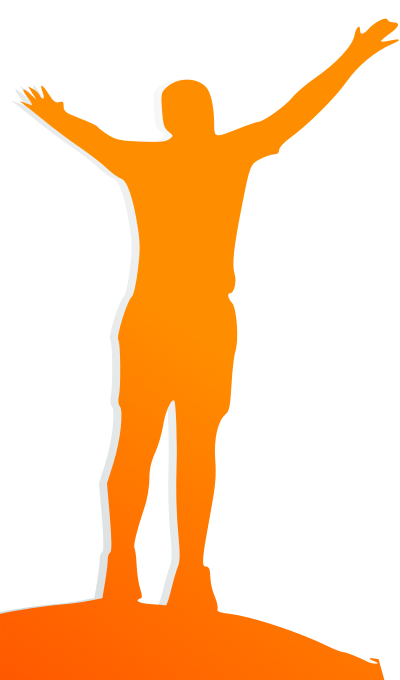 Celebrating Orange Man clipart