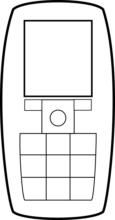 Cellular phone clipart