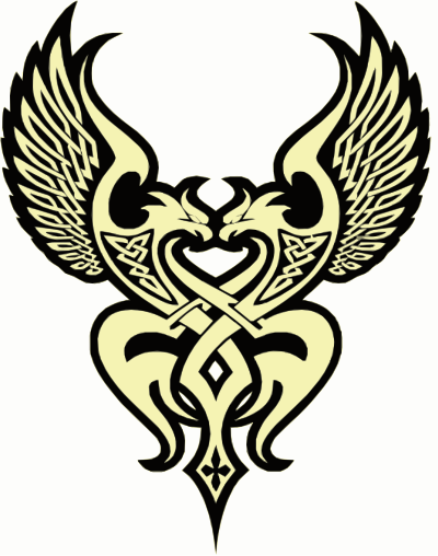 Celtic Cream Dual Firebirds clipart