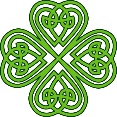 Celtic four leaved clover clipart