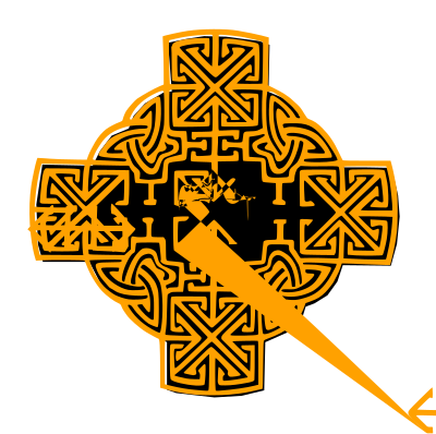 Celtic-inspired design (gold) clipart
