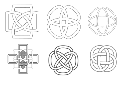 Celtic inspired knots clipart